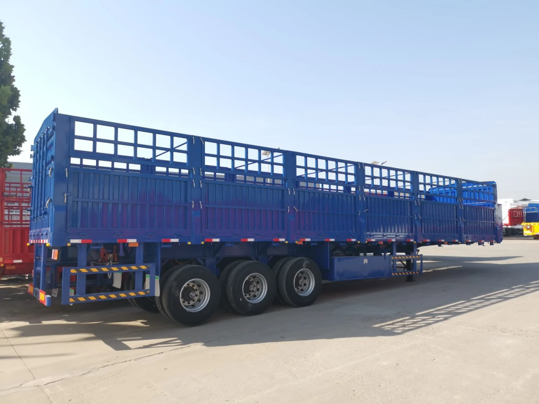 Dry Cargo Carrier Dropside 3 Axles Drop Flatbed Trailer Side Board Semi Trailer 40 FT Dropsides Flatbed Trailer Drop Sided Trailer