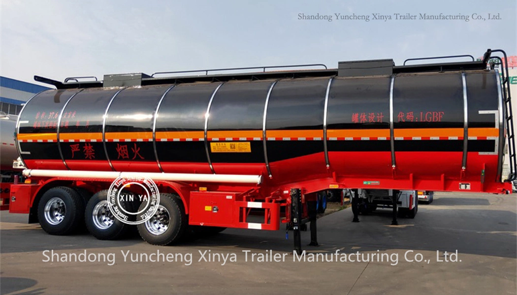 3 Axles Asphalt Tank Truck Trailer Heated Bitumen Tank Trailer Pitch Mineral Resin Asphalt Bitumen Tank Semi Trailer