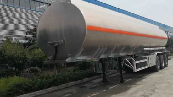 Jushixin 3-Achsen-Kraftstofftank-Sattelanhänger aus Aluminiumlegierung, 42000 Liter Kraftstofftankanhänger, Kraftstofftank-Sattelanhänger aus Aluminiumlegierung