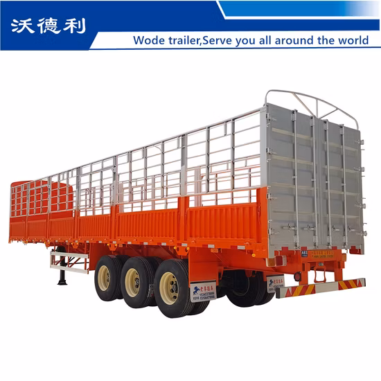 3-Achs-Trockenfracht-Sattelauflieger mit hoher Wand und Bordwand