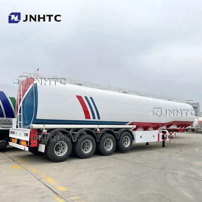 China Jnhtc 3-4 Achsen Aluminium Stahl Kraftstofftankanhänger 28000- 70000 Liter Flüssigkeit Neuer oder gebrauchter Heizöltanker-Sattelauflieger zu verkaufen